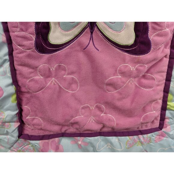 Step by Step Glitter 3 pc baby girl nursery crib set butterfly lavender purple - Picture 3 of 13